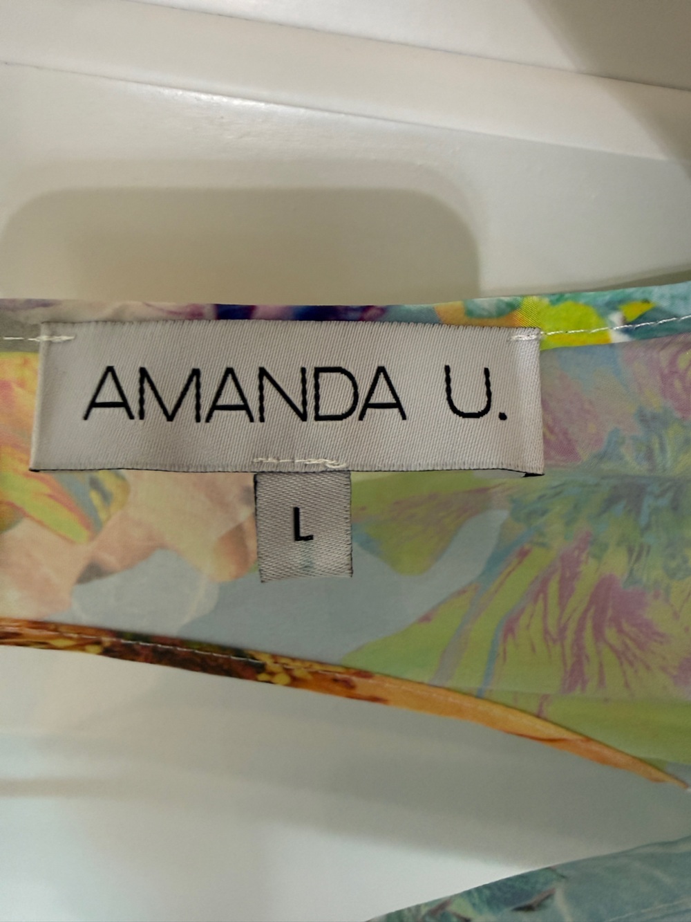 Amanda Uprichard Floral Chiffon Maxi Dress Pastel Blue Racerback 25775 - Picture 8 of 13